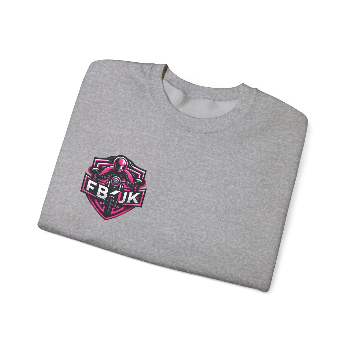 FBUK Unisex Heavy Blend™ Crewneck Sweatshirt - Bold Motorcycle Design for Riders