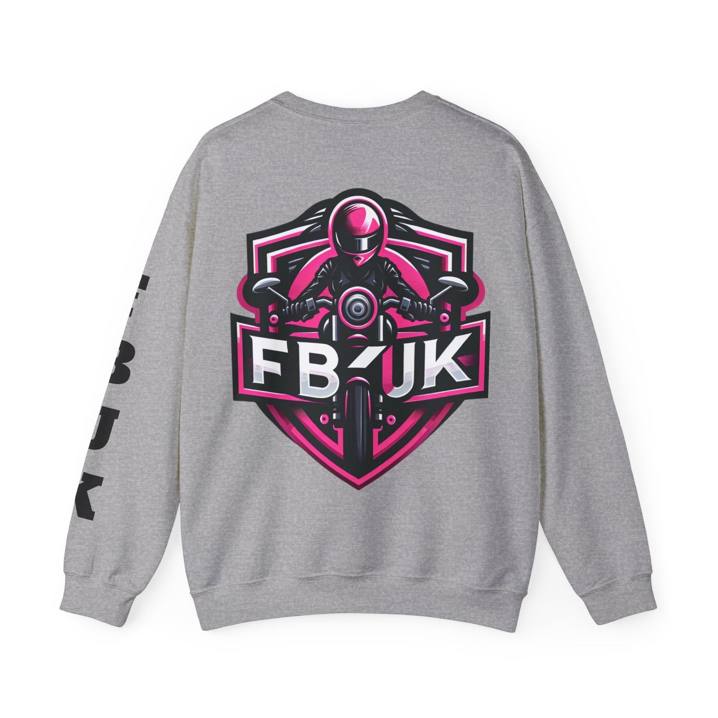 FBUK Unisex Heavy Blend™ Crewneck Sweatshirt - Bold Motorcycle Design for Riders