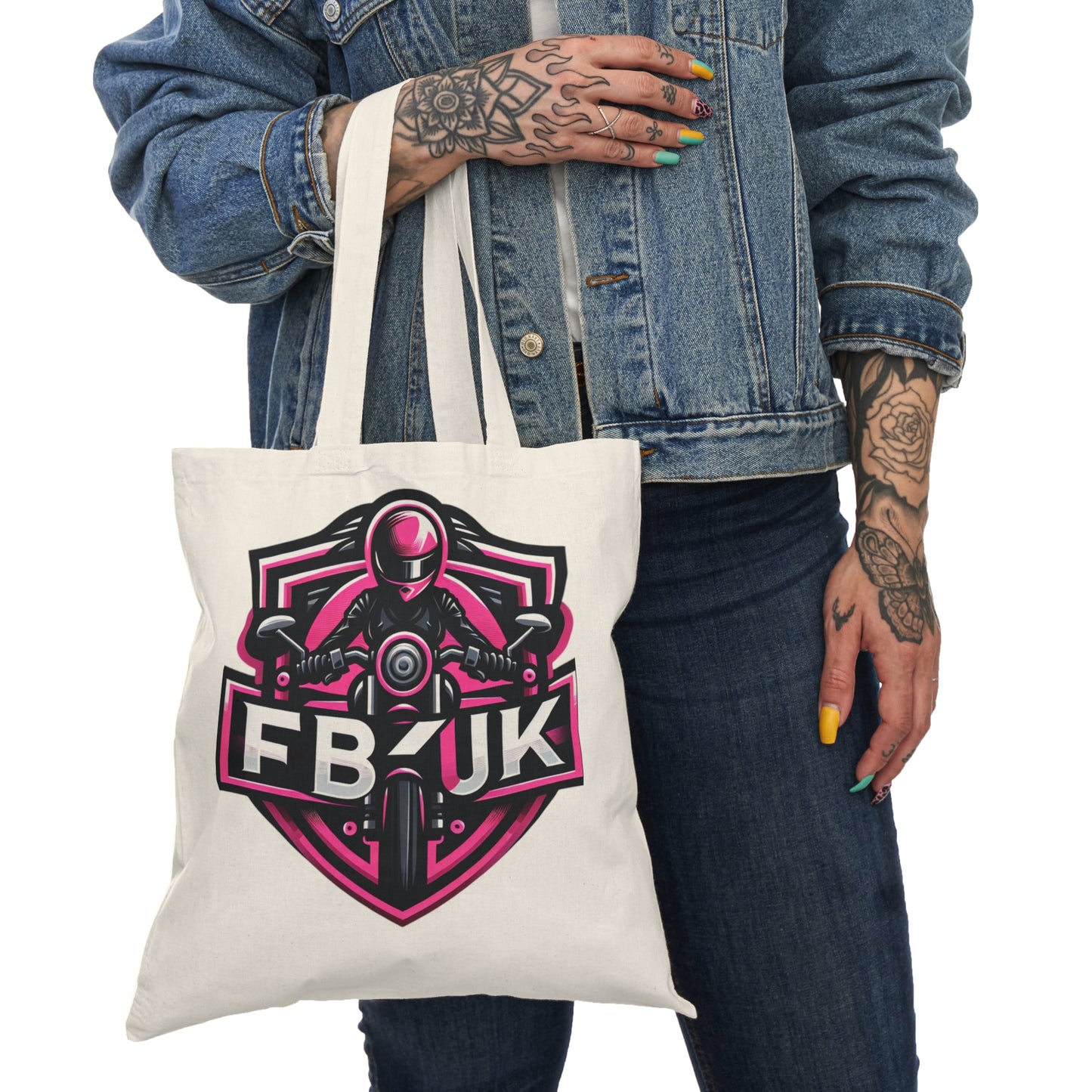 FB UK Motorcyclist Tote Bag | Stylish and Durable Eco-Friendly Bag for Riders