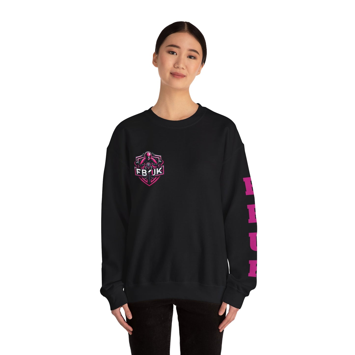 FBUK Unisex Heavy Blend™ Crewneck Sweatshirt - Bold Motorcycle Design for Riders