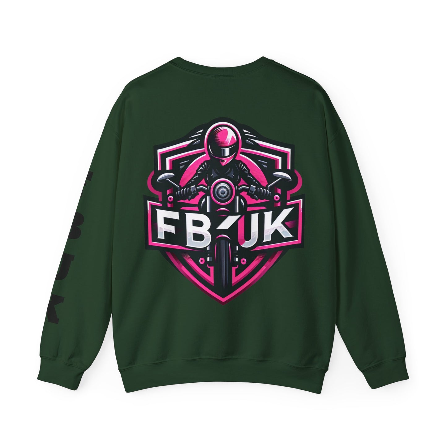 FBUK Unisex Heavy Blend™ Crewneck Sweatshirt - Bold Motorcycle Design for Riders