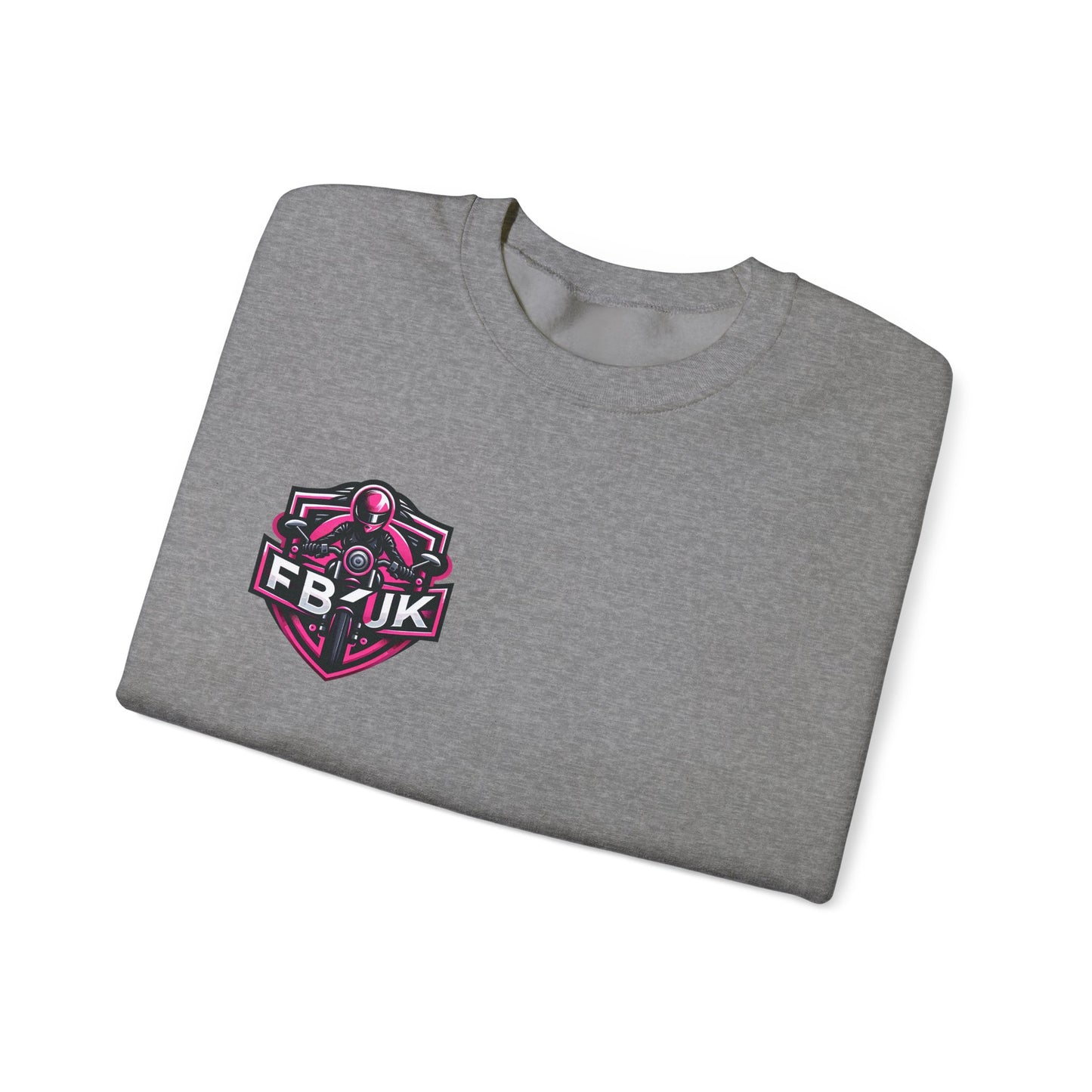 FBUK Unisex Heavy Blend™ Crewneck Sweatshirt - Bold Motorcycle Design for Riders