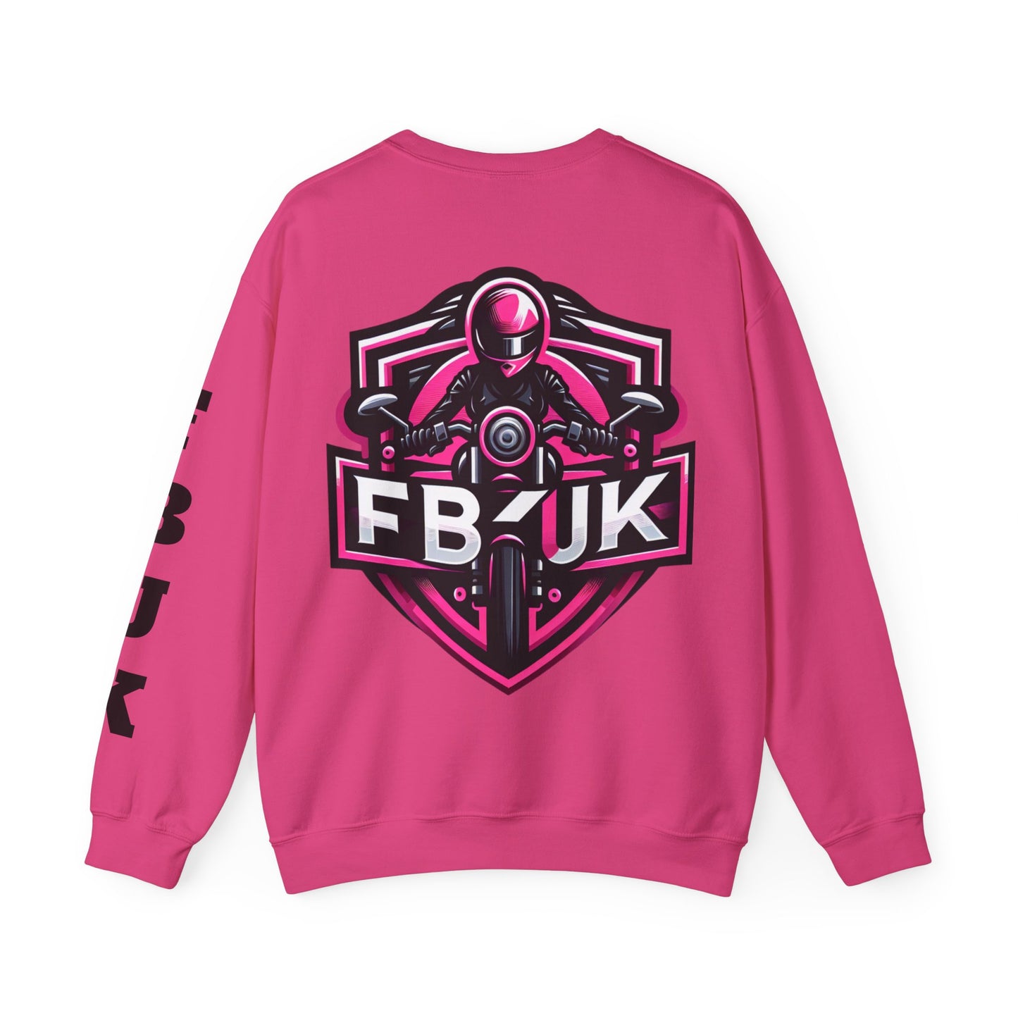 FBUK Unisex Heavy Blend™ Crewneck Sweatshirt - Bold Motorcycle Design for Riders