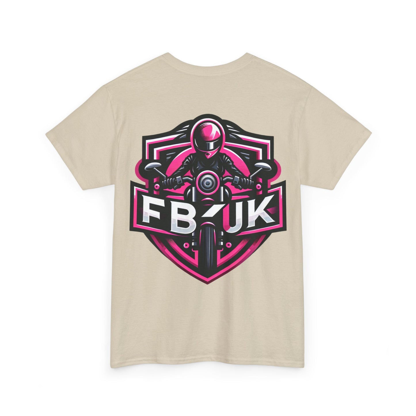 Unisex Heavy Cotton Tee - FB UK Biker Design T-Shirt