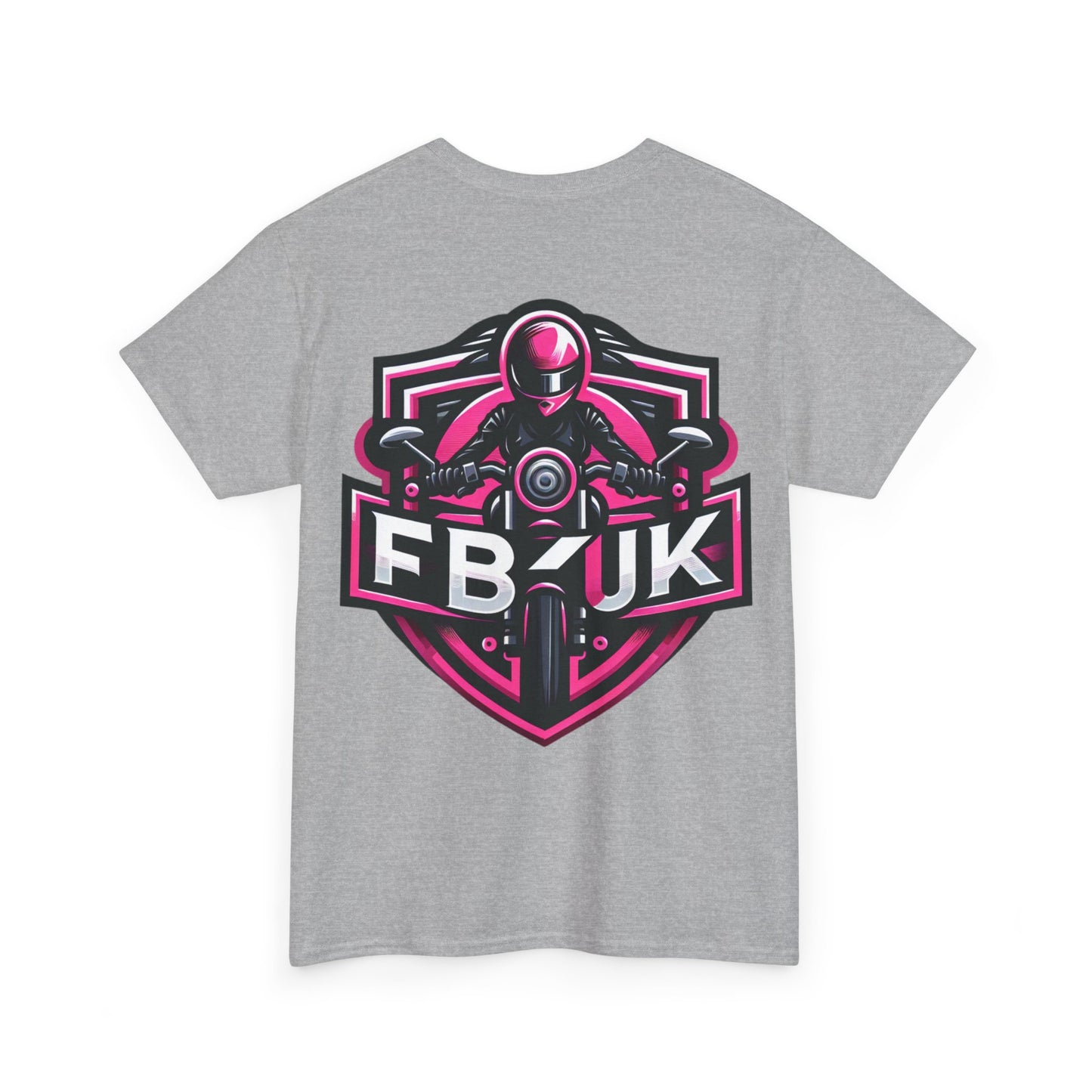 Unisex Heavy Cotton Tee - FB UK Biker Design T-Shirt