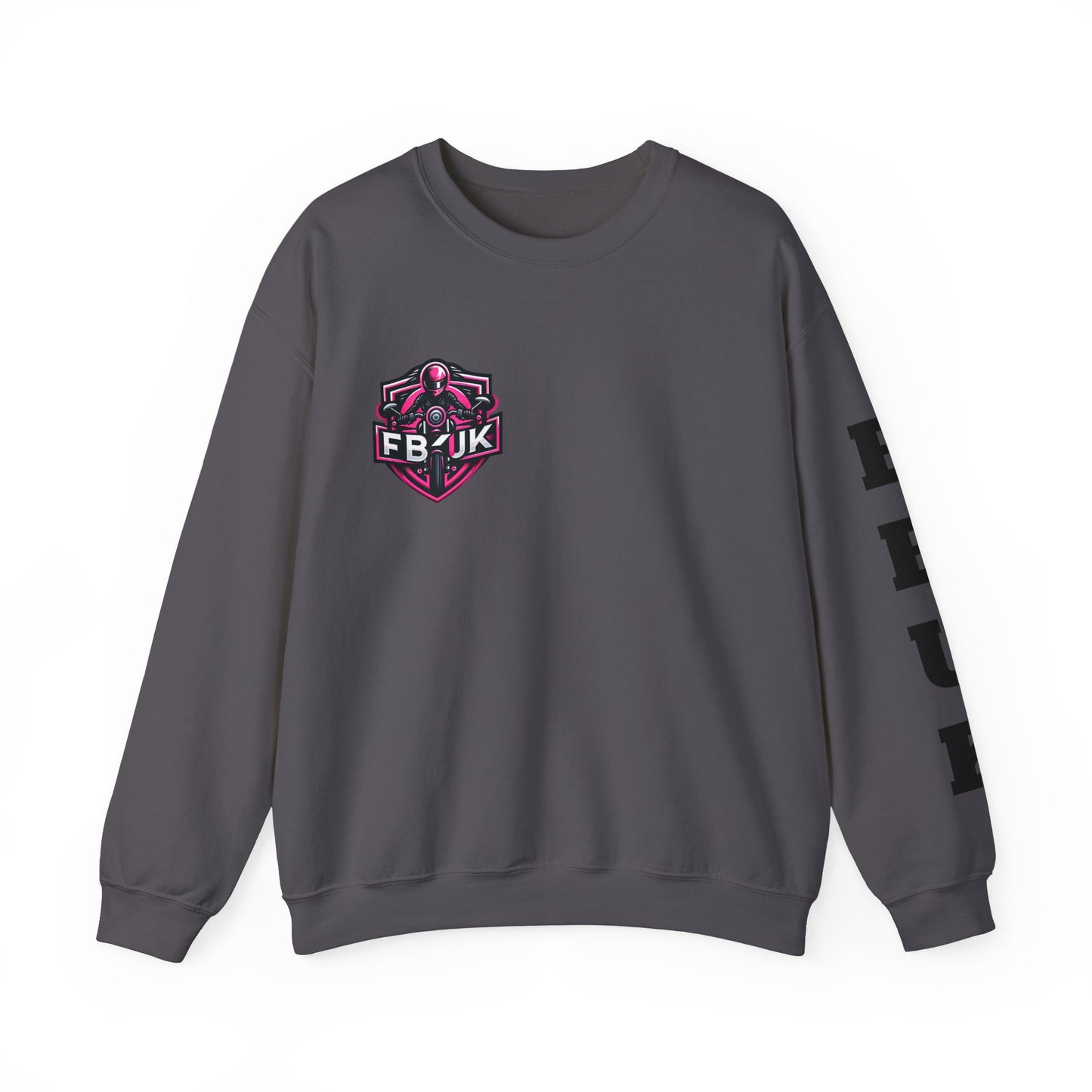 FBUK Unisex Heavy Blend™ Crewneck Sweatshirt - Bold Motorcycle Design for Riders