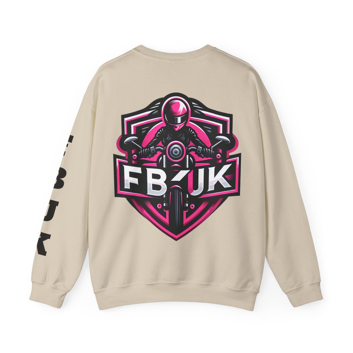 FBUK Unisex Heavy Blend™ Crewneck Sweatshirt - Bold Motorcycle Design for Riders