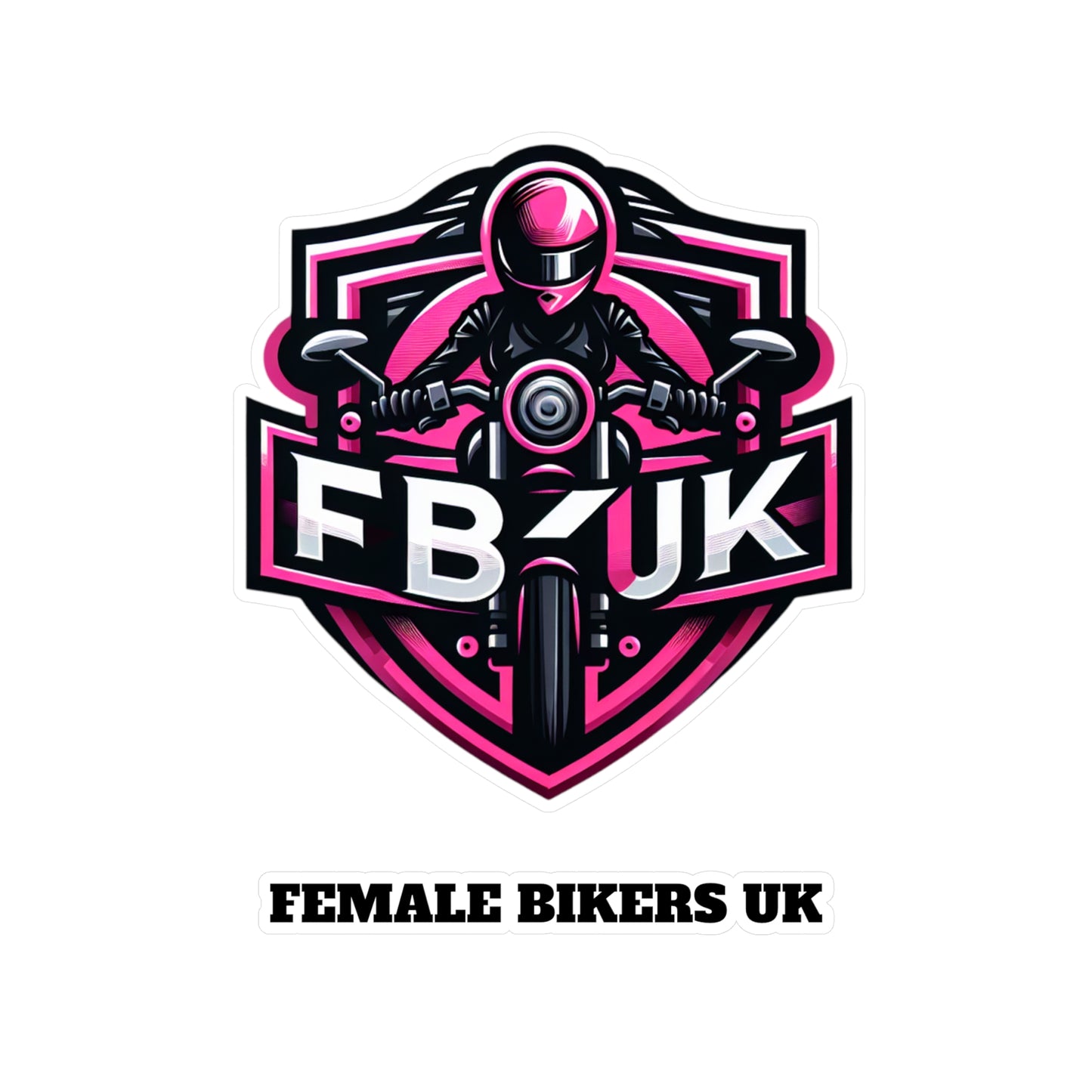 Female Bikers UK Kiss-Cut Vinyl Decals - Bold Motorcycle Sticker for Women Riders