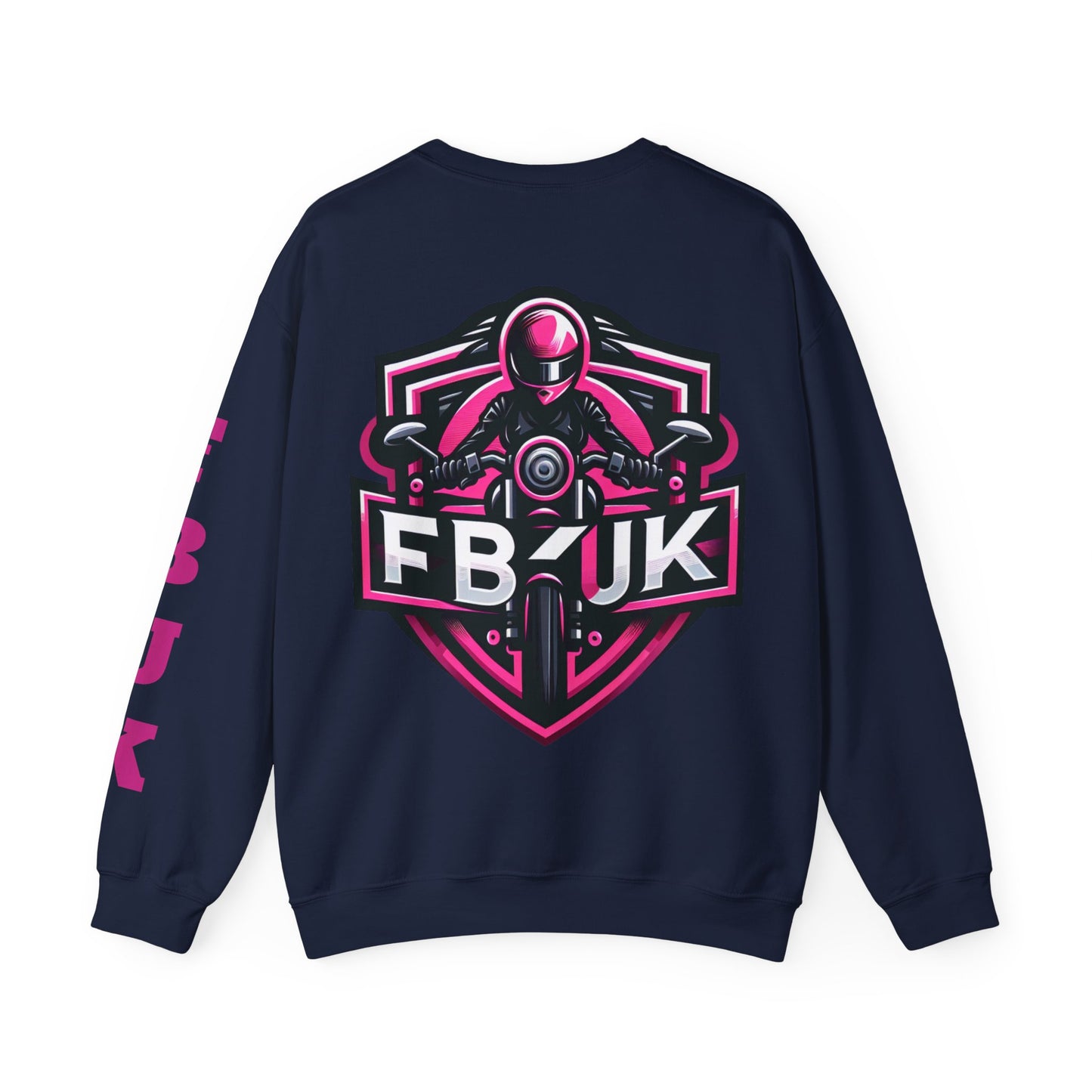 FBUK Unisex Heavy Blend™ Crewneck Sweatshirt - Bold Motorcycle Design for Riders