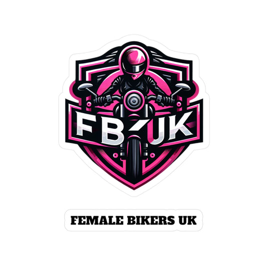 Female Bikers UK Kiss-Cut Vinyl Decals - Bold Motorcycle Sticker for Women Riders