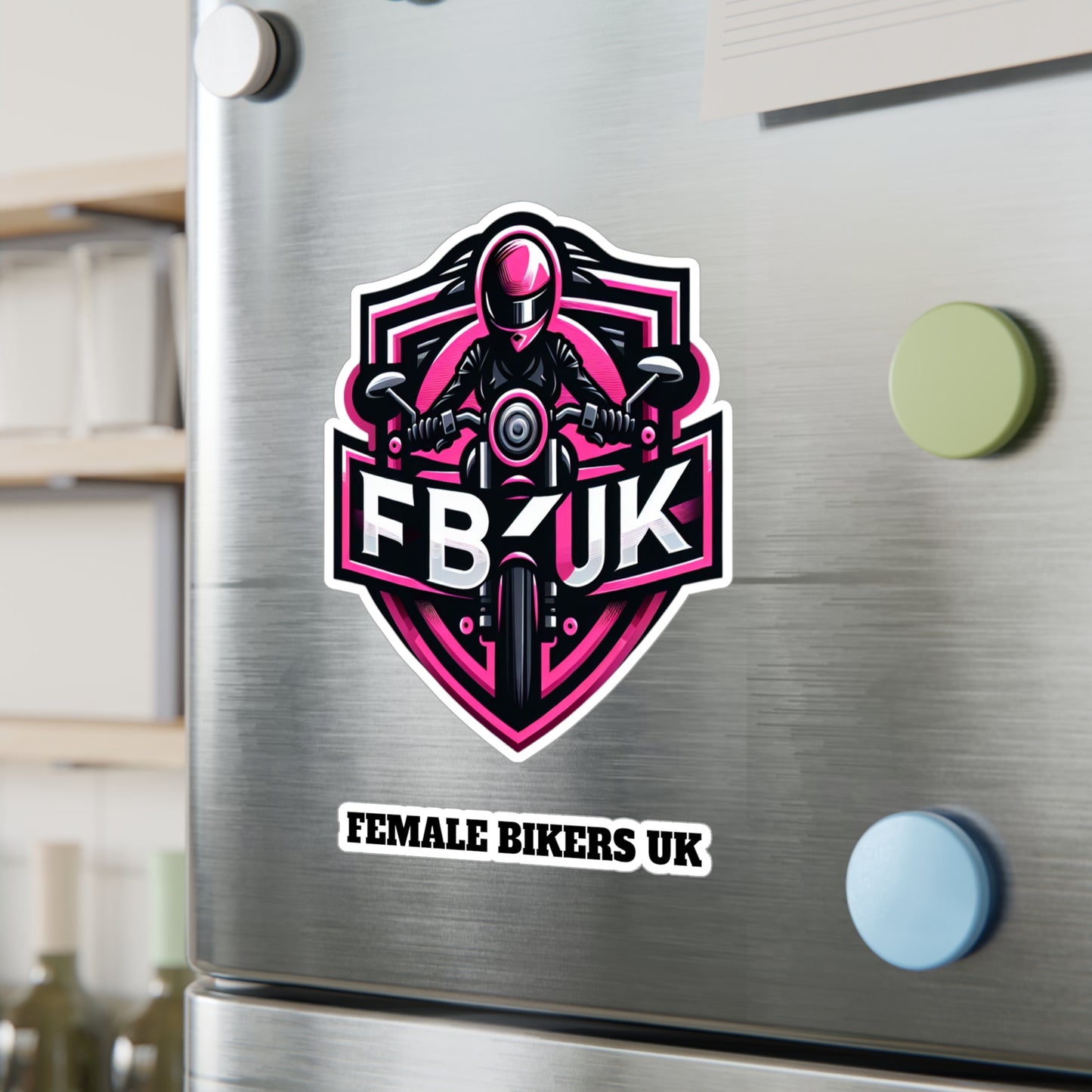 Female Bikers UK Kiss-Cut Vinyl Decals - Bold Motorcycle Sticker for Women Riders