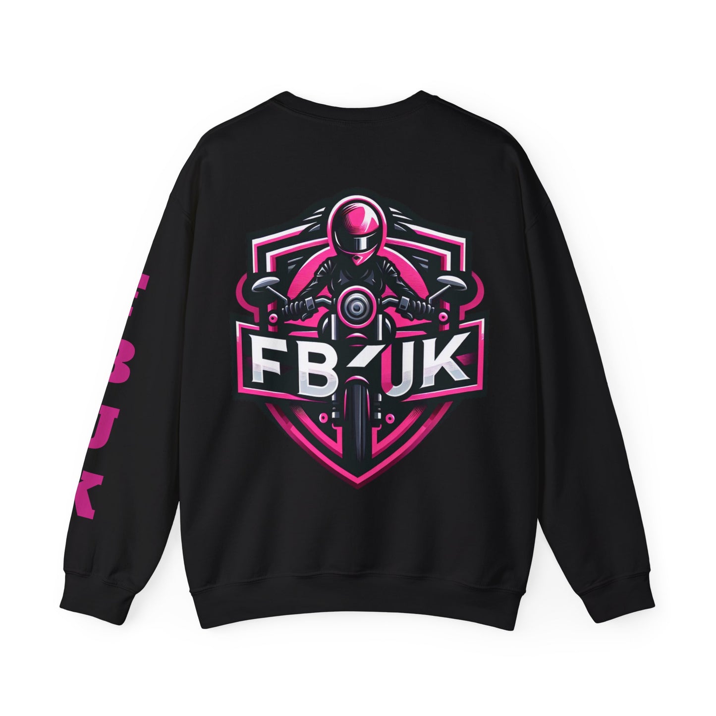 FBUK Unisex Heavy Blend™ Crewneck Sweatshirt - Bold Motorcycle Design for Riders