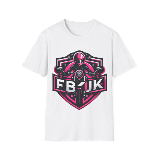 FB UK Motorcycle Unisex Softstyle T-Shirt - Perfect for Riders & Enthusiasts